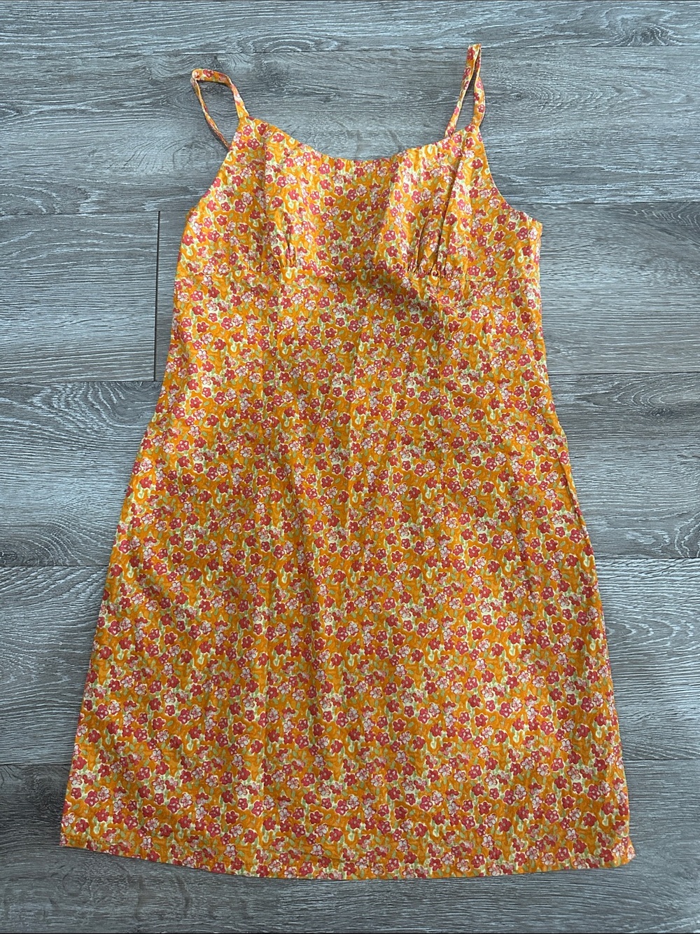 wild fable Yellow & Pink Floral Slip Mini Dress